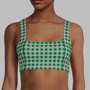 NWT Antonio Melani Green and White Vital Sports Bra Sz XS
